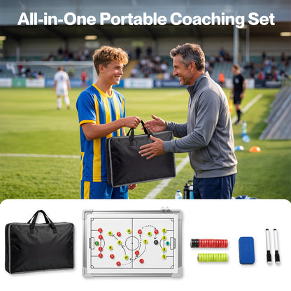 Magnetic Football Tactics Board Double Sided Soccer Coaching Clipboard Training