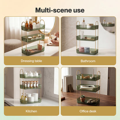 ilus Makeup Organiser Modern Minimalist 3-Tier Cosmetic Storage Rack Beauty