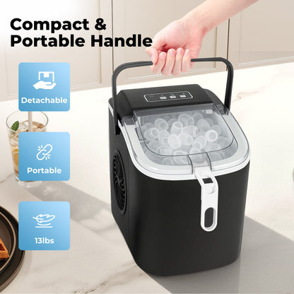 Spector Ice Maker Machine Countertop 12Kg in 24Hrs 9 Cubes Ready in 6-12Mins