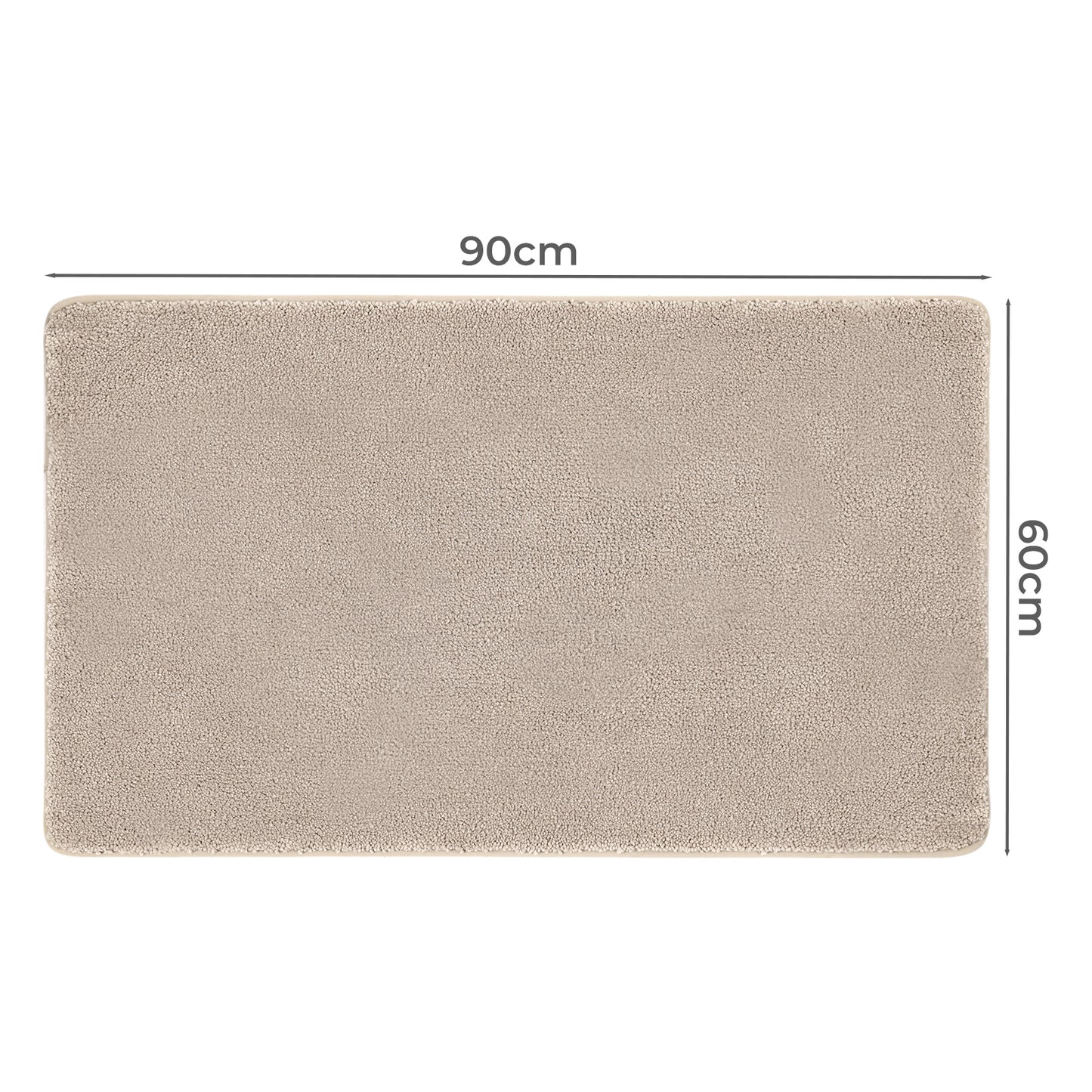 Marlow Non Slip Door Mat Indoor Entrance Rug Dirt Trapper Washable 60x90cm Black