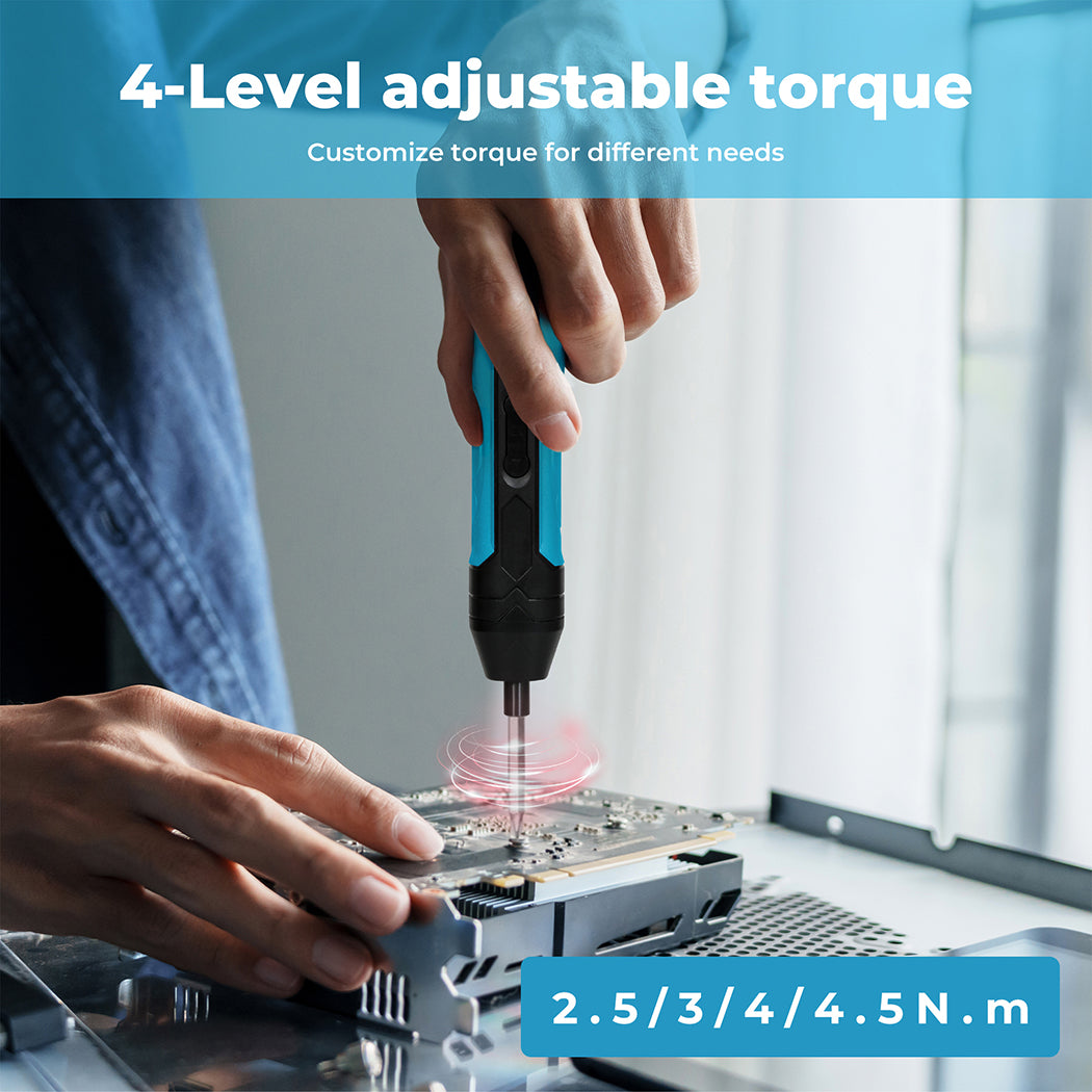 Traderight 4V Cordless Electric Screwdriver Set Fast-Charging 1500mah Power Tool