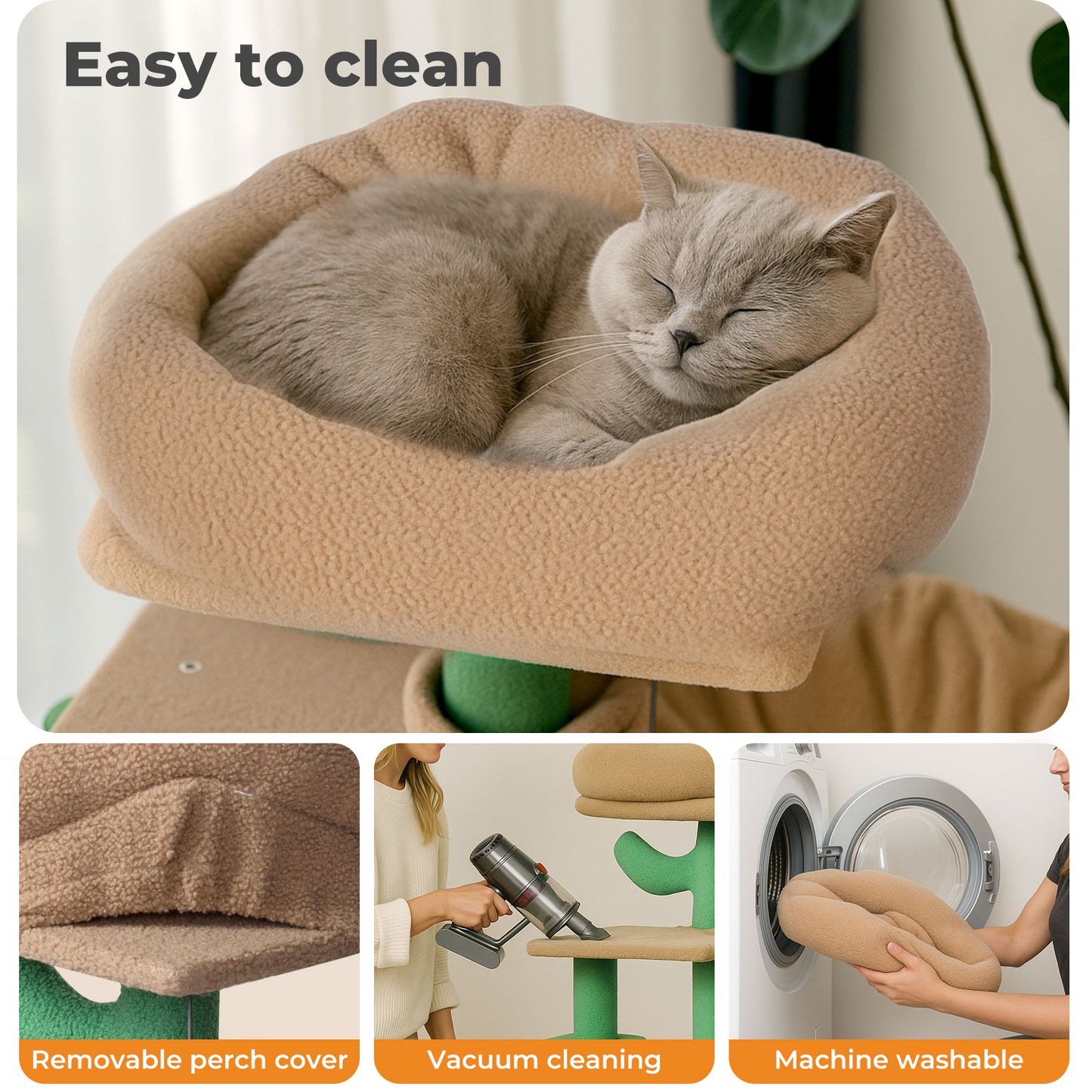 Skylos Compact Cat Tree 80CM Multi-Level Activity Centre Condo for Small Spaces