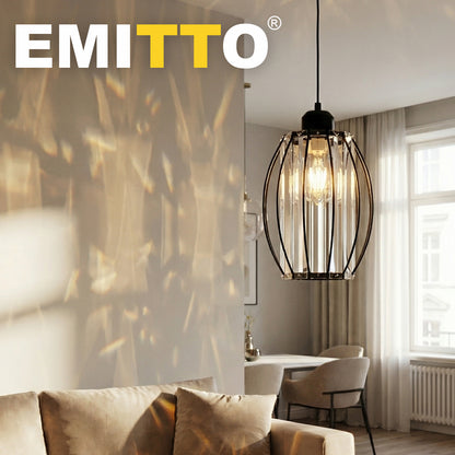 Emitto Crystal Ceiling Light Shade Pendant Lamp Shade Table Floor Lamps Black