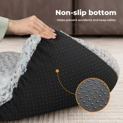 Skylos Pet Dog Bed for Calming Anti Anxiety Soft Plush Cushion Mat Washable