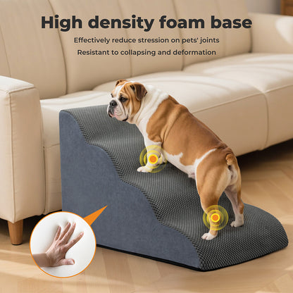 Skylos Pet Stairs Dog Ramp for Bed Sofa Small Dog 2/3/4 Step Non-Slip Washable