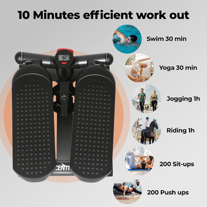 Centra Mini Stepper Adjustable Resistance Rope Aerobic Step Trainer Fitness