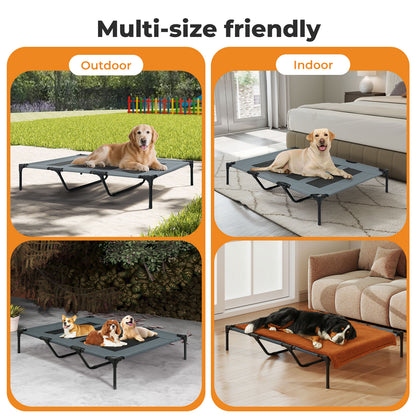Skylos Raised Dog Bed Elevated Pet Bed Portable Outdoor Camping Cooling Mesh