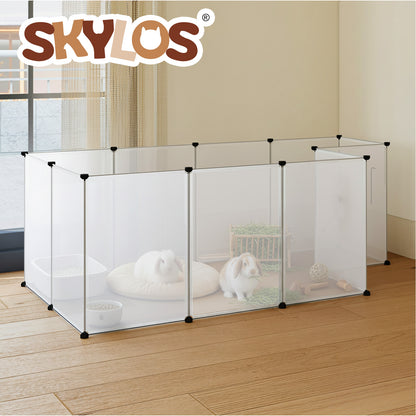 Small Animal Playpen DIY Plastic Pet Fence for Rabbit Hamster Puppy Guinea Run