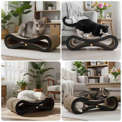 Skylos Cat Scratching Board Cardboard Cat Scratcher Scratching Pad Lounge Bed
