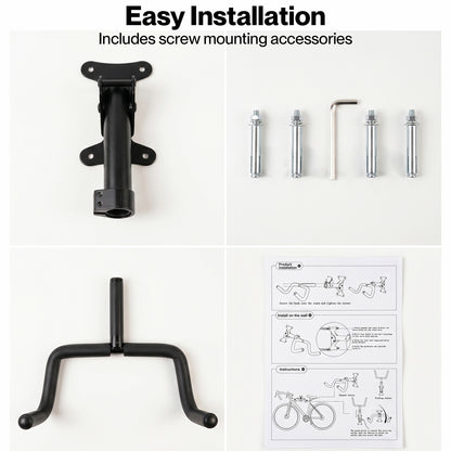 MONVELO Bike Wall Mount Rack Foldable Bicycle Storage Hanger Holder Adjustable