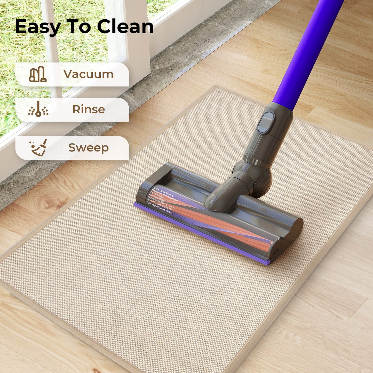 Marlow Door Mat Non Slip Rubber Hallway Kitchen Floor Runner Rug Washable Woven