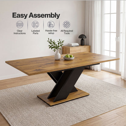 Levede Extendable Dining Table Modern Extending Kitchen Dining Table 120-160cm