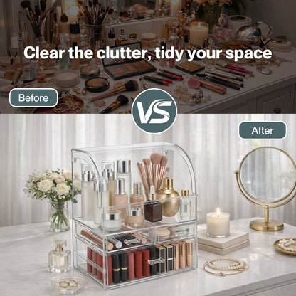 ilus Makeup Storage Organiser Acrylic Cosmetics Organizer Beauty Clear Color