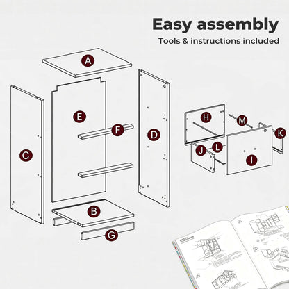 Levede 3 Drawer Filing Cabinet Lockable Home Office Tall File Storage Cabinet