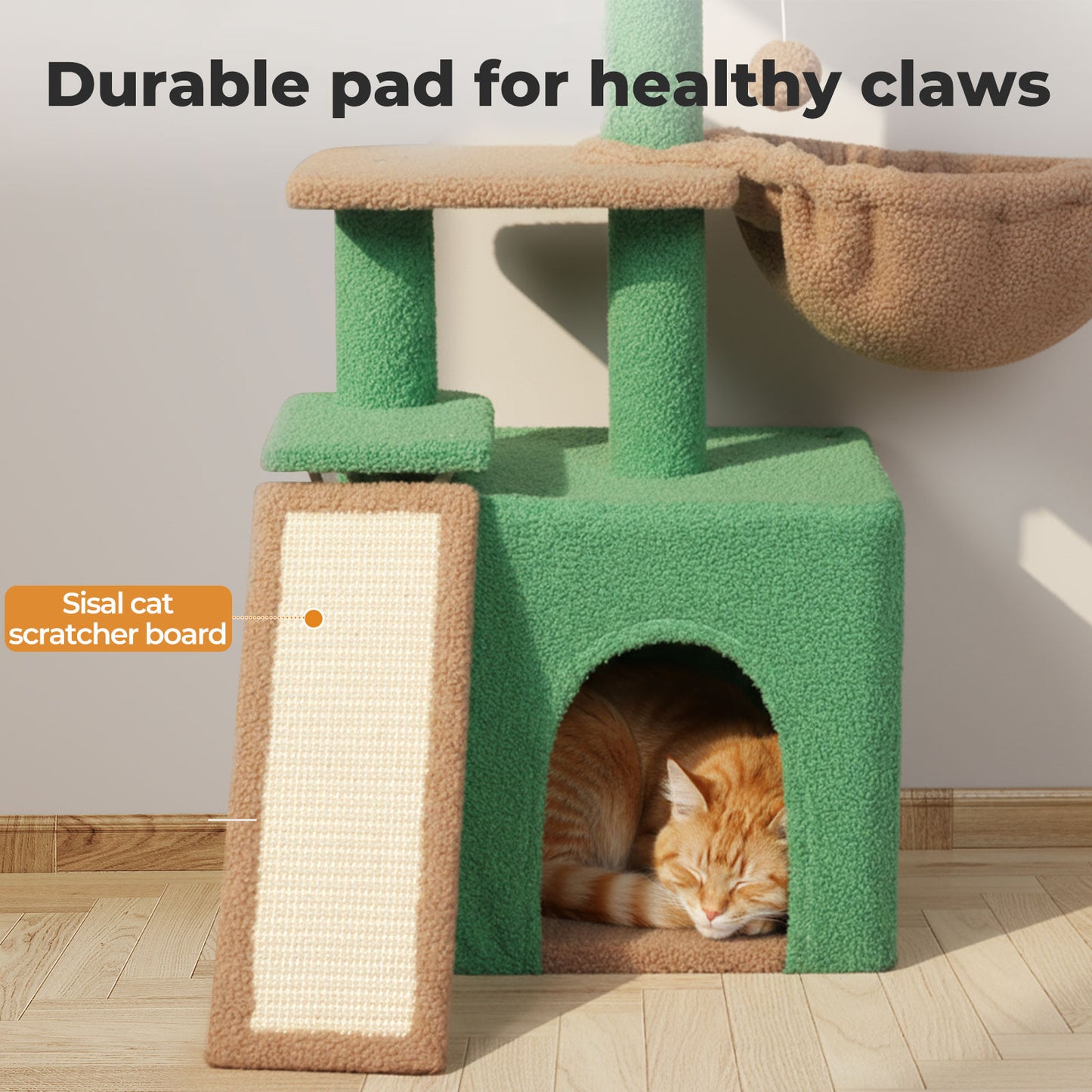 Skylos Compact Cat Tree 80CM Multi-Level Activity Centre Condo for Small Spaces