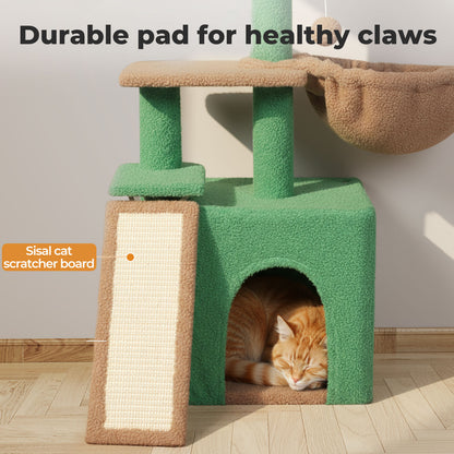 Skylos Compact Cat Tree 80CM Multi-Level Activity Centre Condo for Small Spaces