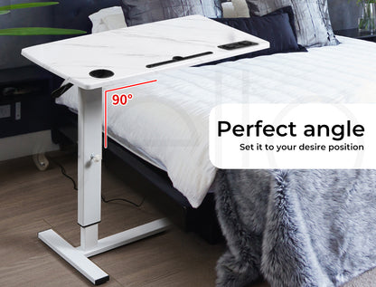 Levede Mobile Standing Desk Height Adjustable Sit Stand Over Bed Laptop Table