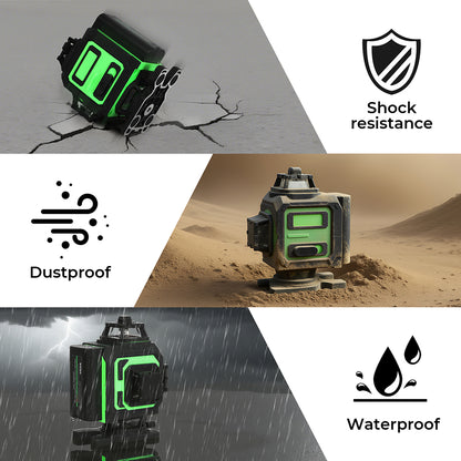 Traderight Laser Level 4D 16 Line 360° Green Self -Leveling with Remote Tripod