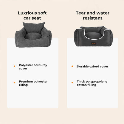 Skylos Pet Car Seat Dog Booster Mat Portable Large Travel Bed Removable Washable