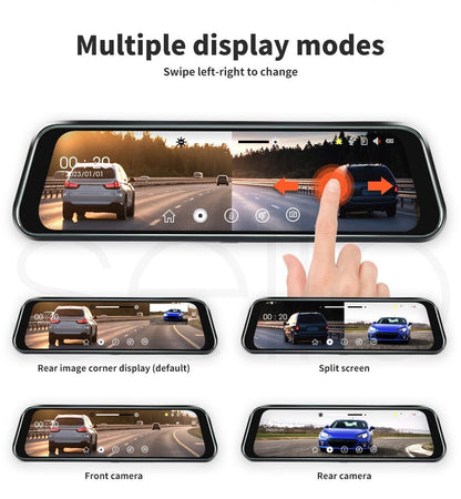 Monvelo Dash Cam Front and Rear 1080P Camera Car DVR Recorder Night Vision 10"