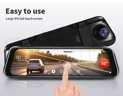 Monvelo Dash Cam Front and Rear 1080P Camera Car DVR Recorder Night Vision 10"