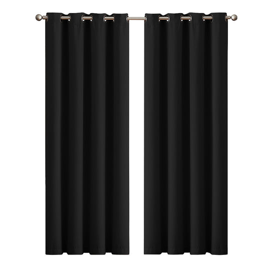 Marlow 2x Eyelet Blockout Curtains Thermal Blockout UV Proof Machine Washable