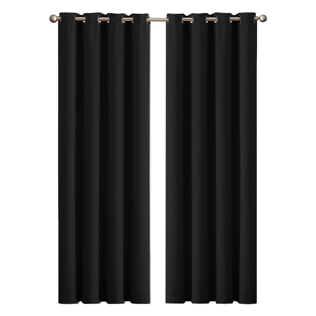 Marlow Thermal Blackout Curtains Pair Eyelet Ring Top for Bedroom Living Room