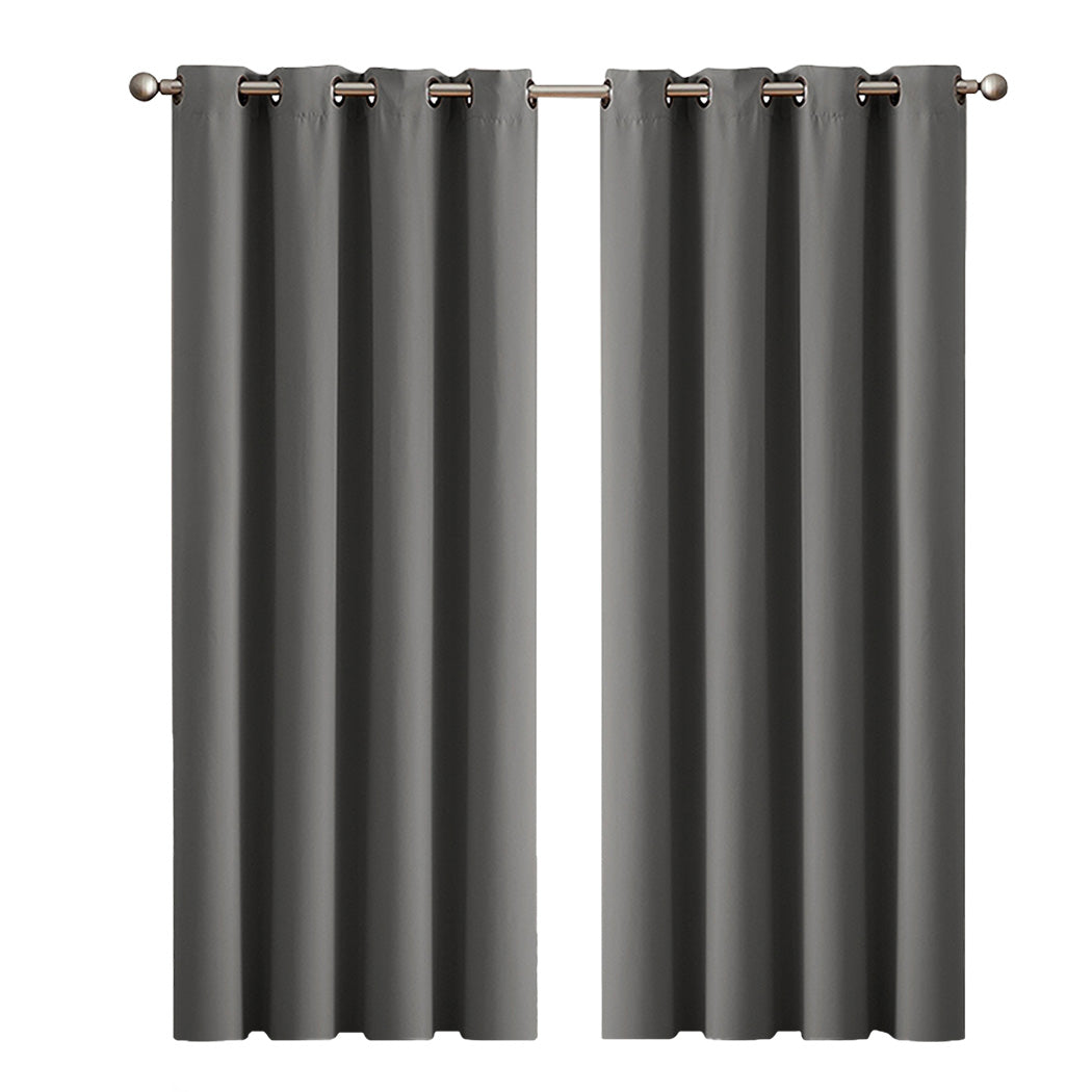 Marlow 2PC Thermal Blackout Blockout Curtains Eyelet Ring Top Thick Sun Block