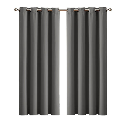 Marlow Thick Blackout Curtains 2 Panels Thermal Eyelet Ring Top 117x183 Washable