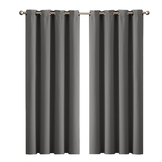 Marlow Thick Blackout Curtains 2 Panels Thermal Eyelet Ring Top 117x183 Washable