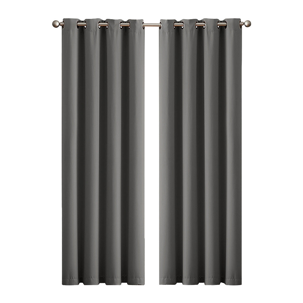Marlow 2PCS Blackout Curtains Eyelet Ring Top Thick Thermal Ready Made Luxury