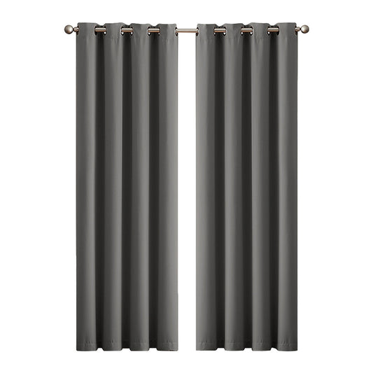 Marlow 2PCS Blackout Curtains Eyelet Ring Top Thick Thermal Ready Made Luxury