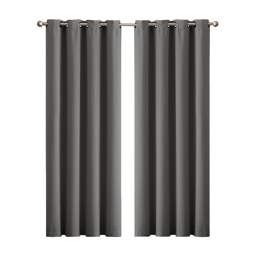 Marlow 2PC Thermal Blackout Blockout Curtains Eyelet Ring Top Thick Sun Block