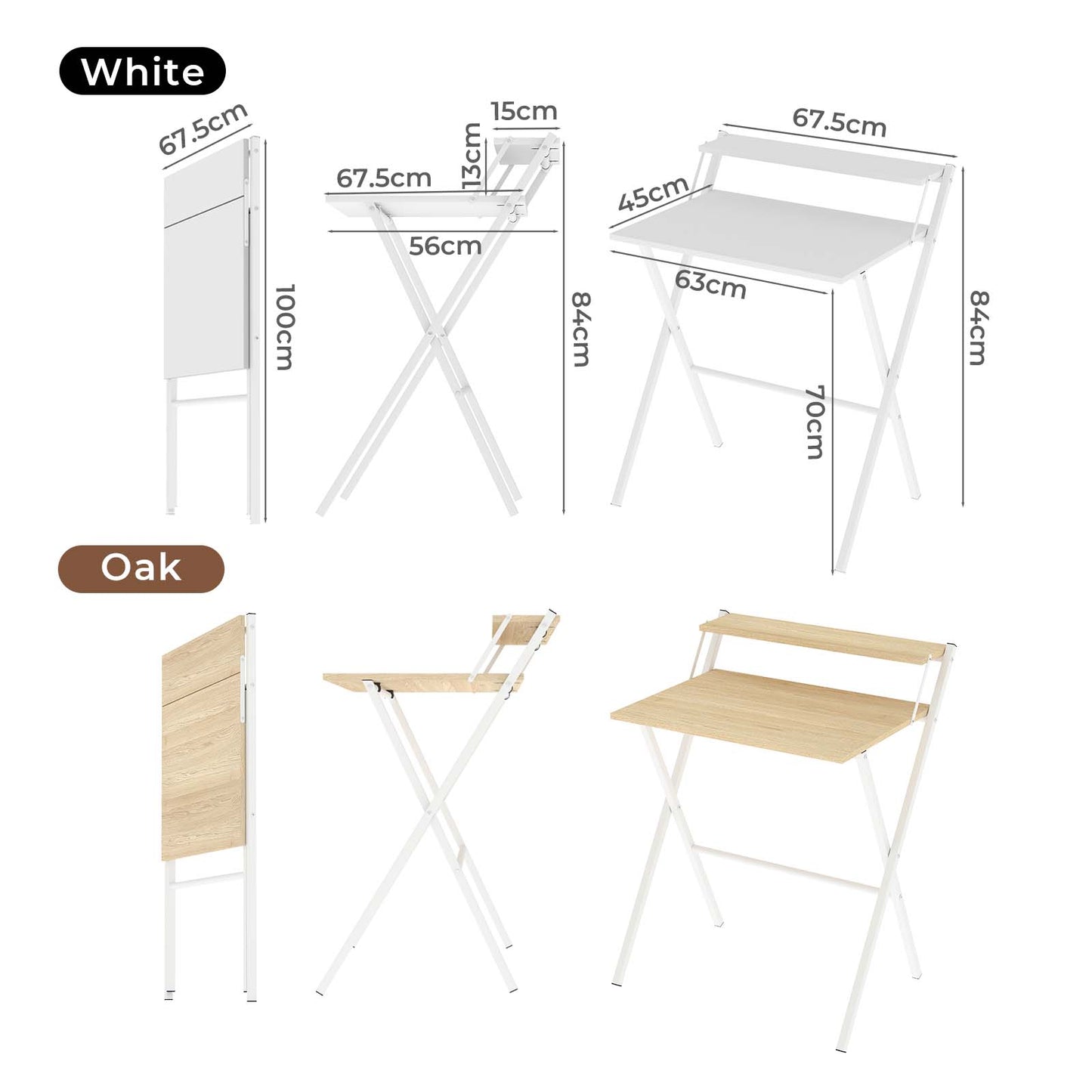 Levede Computer PC Desk Folding Office Laptop Table Study Workstation Portable