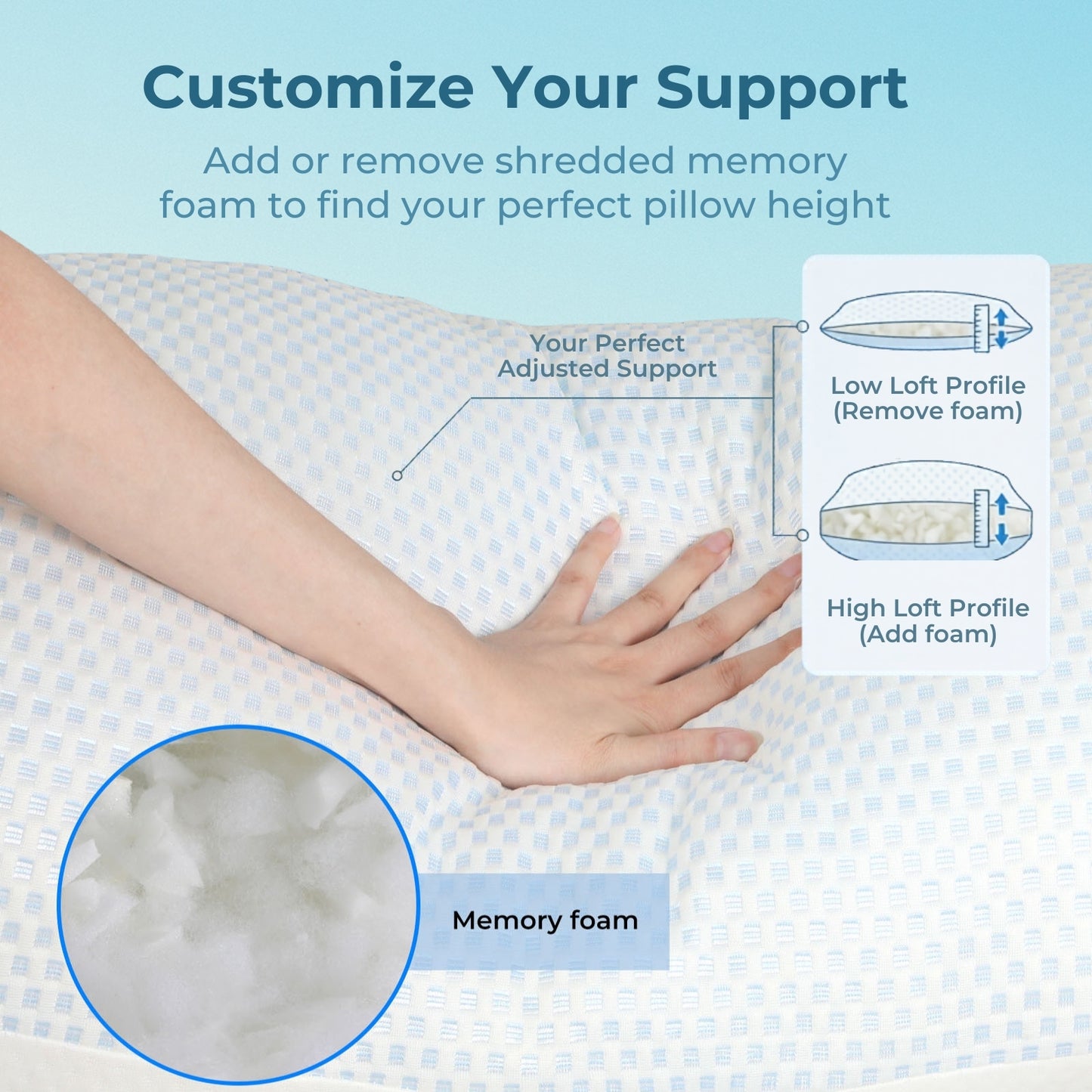 Lavio Long Bolster Pillow Memory Foam Cooling Cover Pregnancy Nursing Maternity Body Support