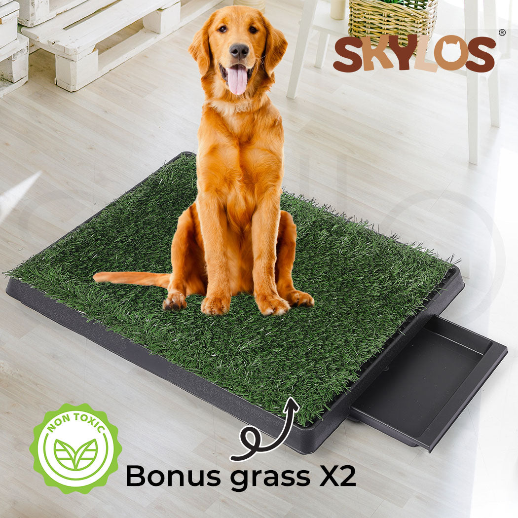 Pet Dog Toilet 2 Layer Training Puppy Pads Portable Grass Tray Turf Mat Indoor
