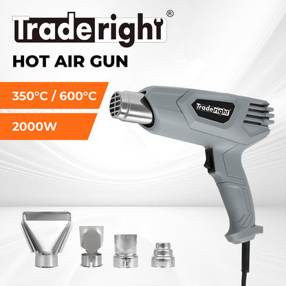 Traderight 2000W Heat Gun Hot Air Blower 2 Temperature Paint Remover  4 Nozzles