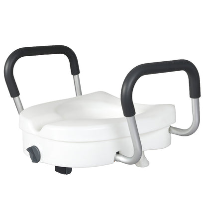Levede Raised Toilet Seat with Arm 4.7'' Toiliet Seat Riser for Elderly Disabled