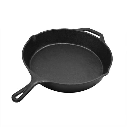 Toque Frying Pan Non Stick Cast Iron 30cm Steak Skillet Round BBQ Grill Camping