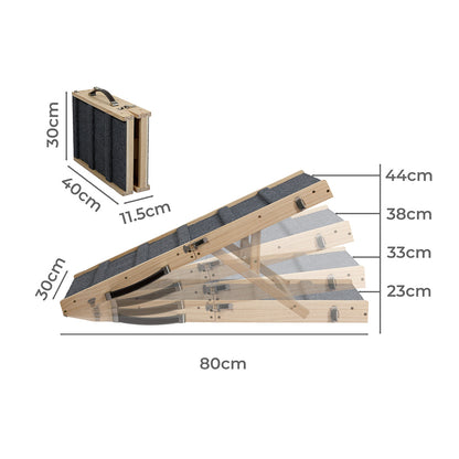 Skylos Adjustable Dog Pet Ramp Foldable Stairs Non-Slip Ramp for Car Bed Sofa
