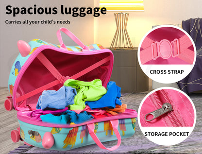Dekko Kids Ride On Suitcase Children Travel Luggage Carry Bag Trolley Ice Cream