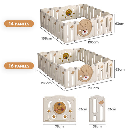 Dekko Kids Playpen Baby Safety Gate Toddler Play Game Toy Foldable Panels