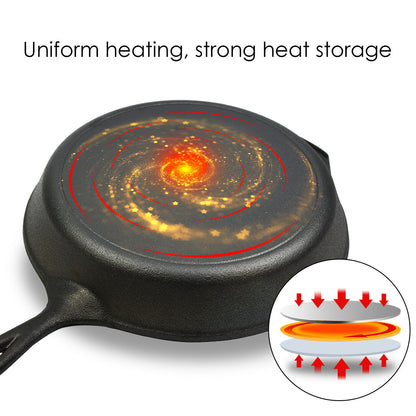 Toque Frying Pan Non Stick Cast Iron 30cm Steak Skillet Round BBQ Grill Camping