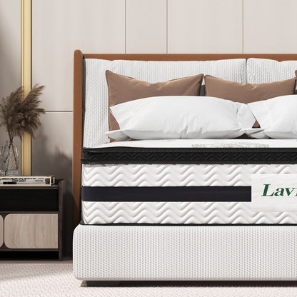 Lavio Sprung Mattress Foam 5Ft King Size Bed Top Pocket Firm Euro Soft Luxury