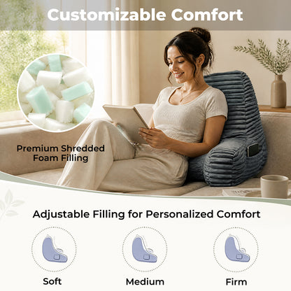 Lavio Backrest Reading Pillow Lumbar Support Arm Seat Cushion Machine Washable