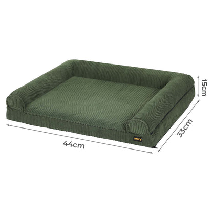 Skylos Orthopedic Small Dog Bed Washable Puppy Sofa Bed Soft Corduroy Pet Bed