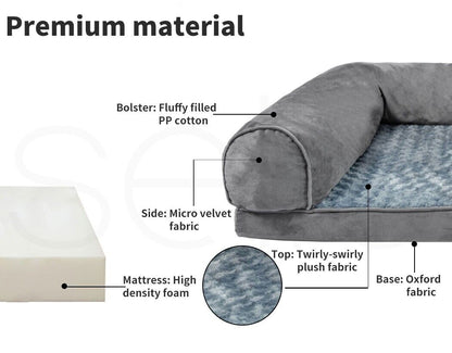 Skylos Orthopedic Pet Bed Foam Large Dog Bedding Plush Mattress Soft Cushion Mat