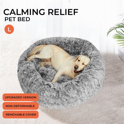 Skylos Dog Bed Cat Beds Washable Large Puppy Soft Warm Plush Calming Cushion