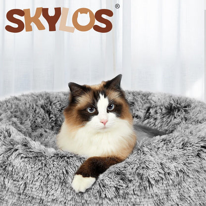 Skylos Dog Bed Cat Beds Washable Large Puppy Soft Warm Plush Calming Cushion