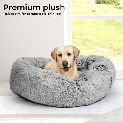 Skylos Dog Bed Cat Beds Washable Large Puppy Soft Warm Calming Cushion Round